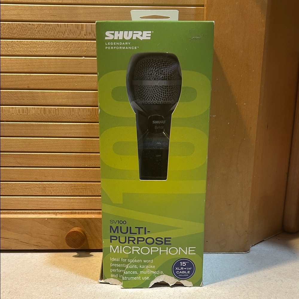 Shure SV100 Microphone - Black with Green Packaging